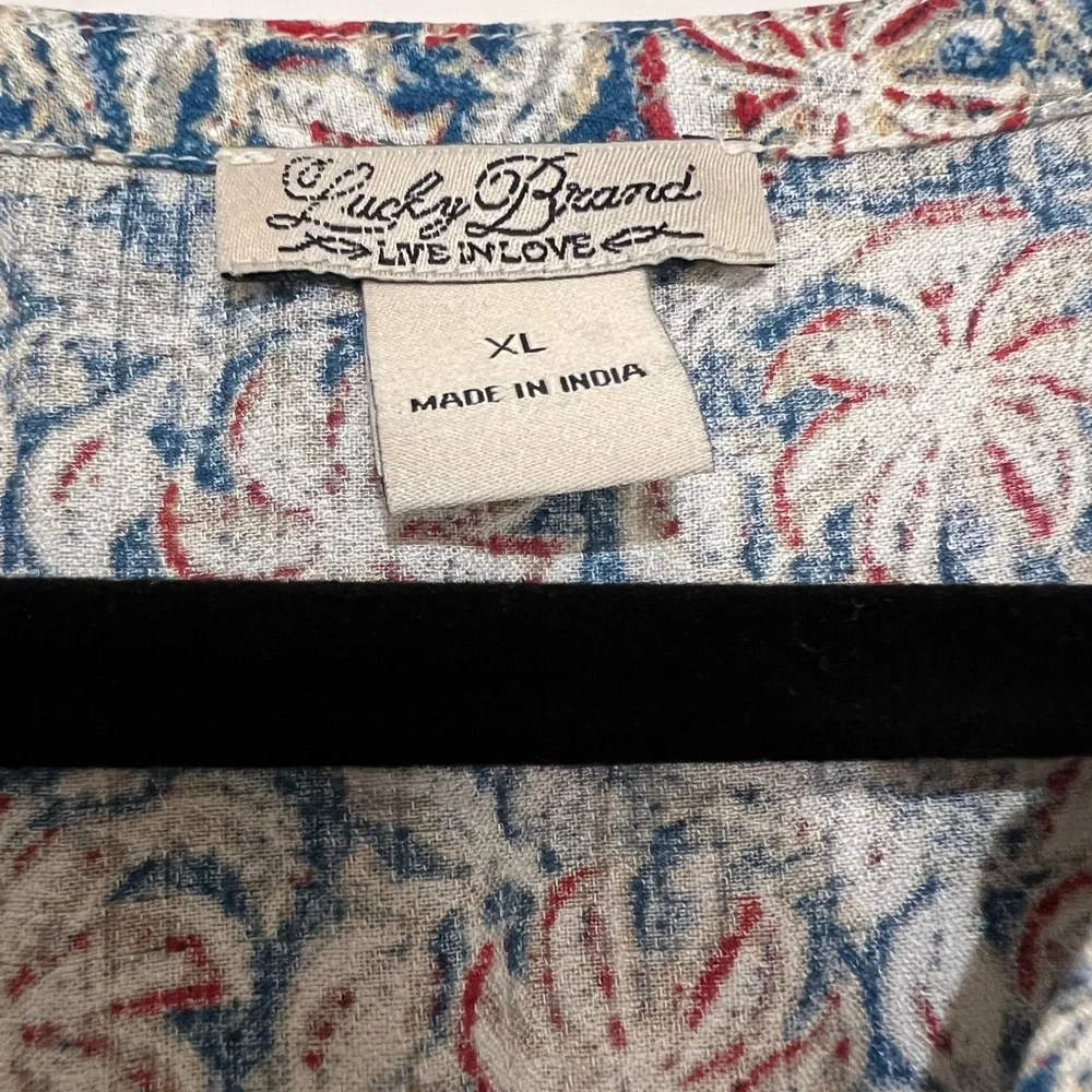 Lucky Brand Bohemian Floral Sleeveless Blouse